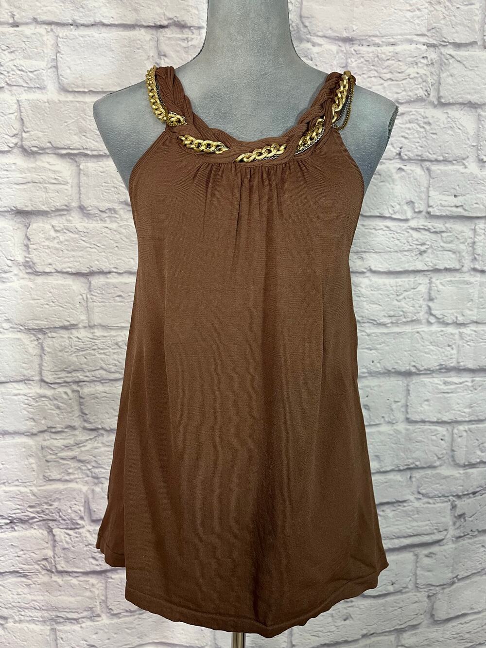 Vintage Y2K Joseph A Mobwife Faux Silk Chain Blouse
